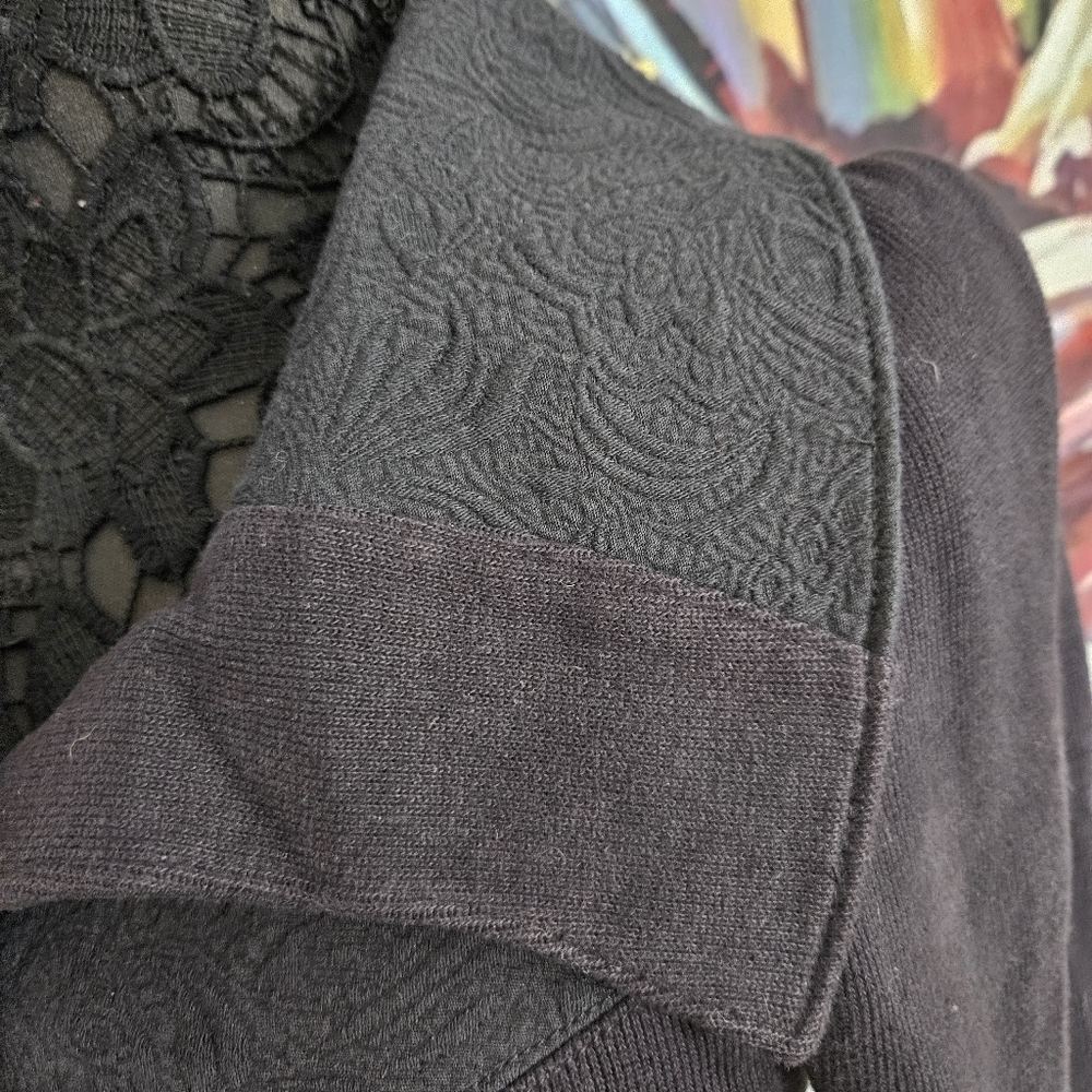 Vintage Free People Womens Size 4 Button Front Long Sleeve Black Jacket U Y2K - Picture 2 of 14